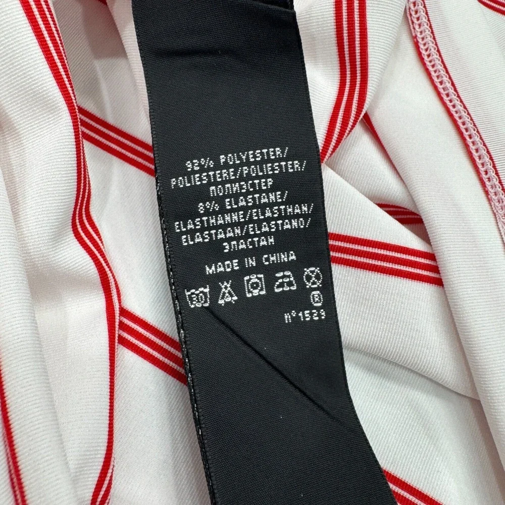 RLX Ralph Lauren Polo Shirt XL White Red‎ Stripe Nassau Country Club Golf Mens
